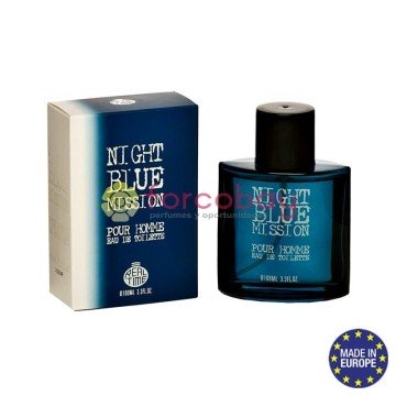 PARFUM D'HOMME REAL TIME NIGHT BLUE MISSION 100 ml