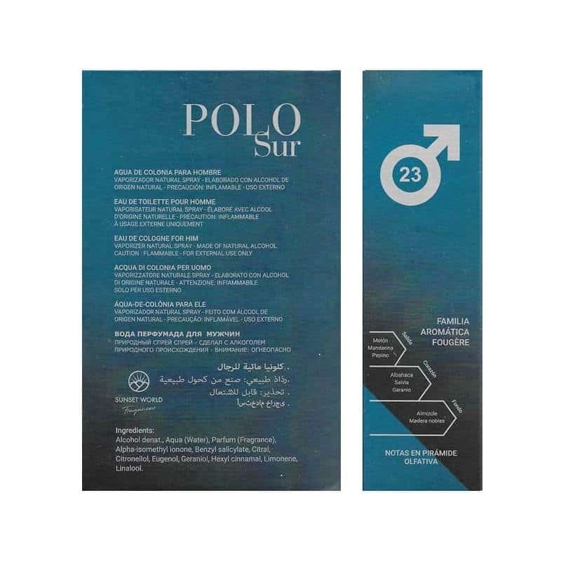 Sunset World POLO SUR Eau de Toilette per Uomo