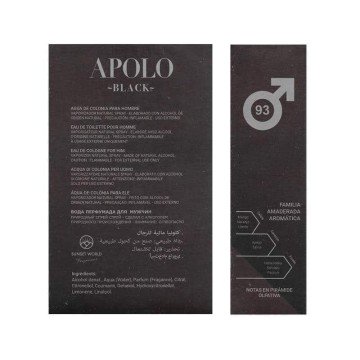 Sunset World APOLO BLACK Eau de Toilette per Uomo