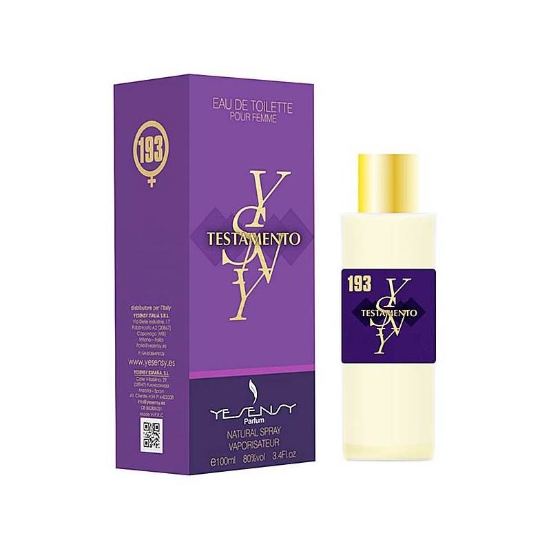 Yesensy YSNY TESTAMENTO Eau de Toilette for Woman