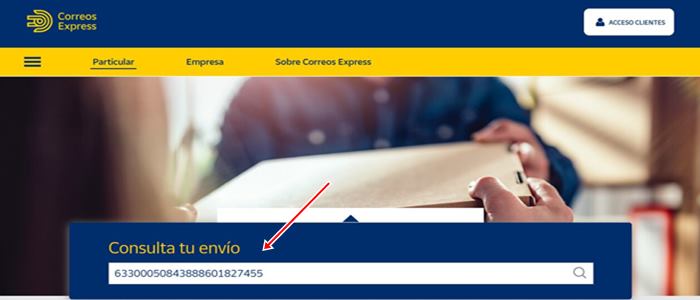 Tracking-Seite Correos Express
